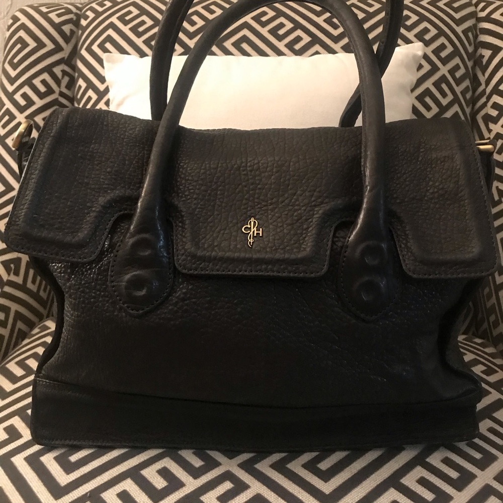 Cole Haan Dark Charcoal Gray Black Shoulder Bag